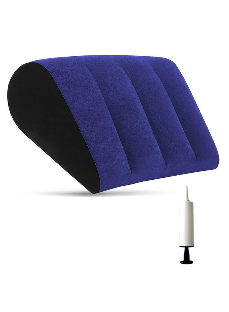Portable Inflatable Wedge Pillow Lightweight Body Positioning Inflatable Cushion Suitable for Sleeping Leg Elevation Back and Neck Support Travel Fast Inflating and Deflating - Image 1